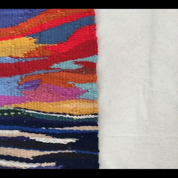 OOAK handmade woven wall hanging tapestry “Sunset”. A0003 - Picture 6 of 9